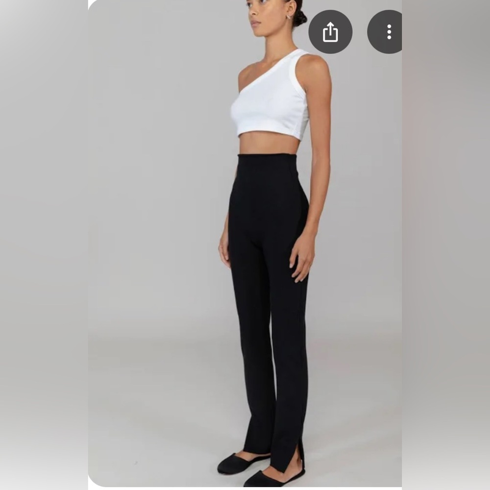LESET Rio Stretch Ponte Slim Black Pants